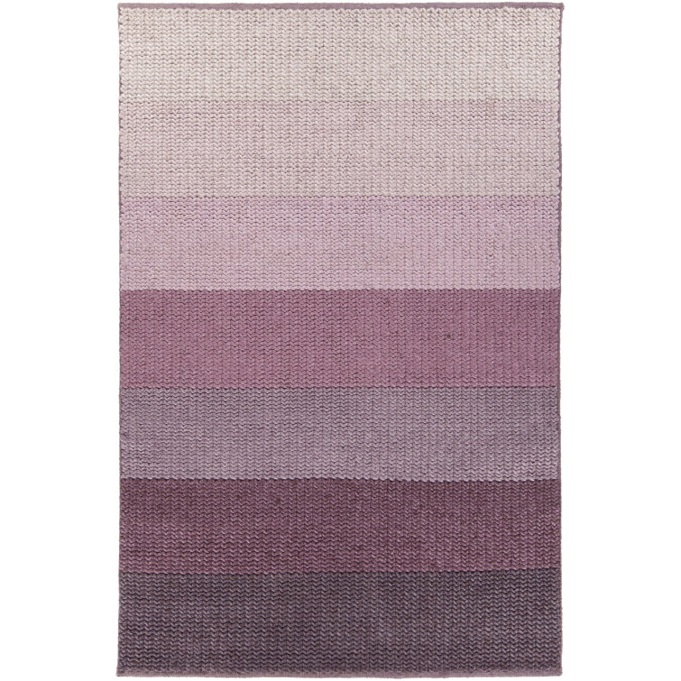 Tapis de zone mauve tissé à la main Faynett