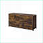 Commodes en chêne rustique industriel & amp; 6 tiroirs noirs | Noyer | Bois synthétique