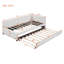Lit de jour en tissu d'ameublement (beige)