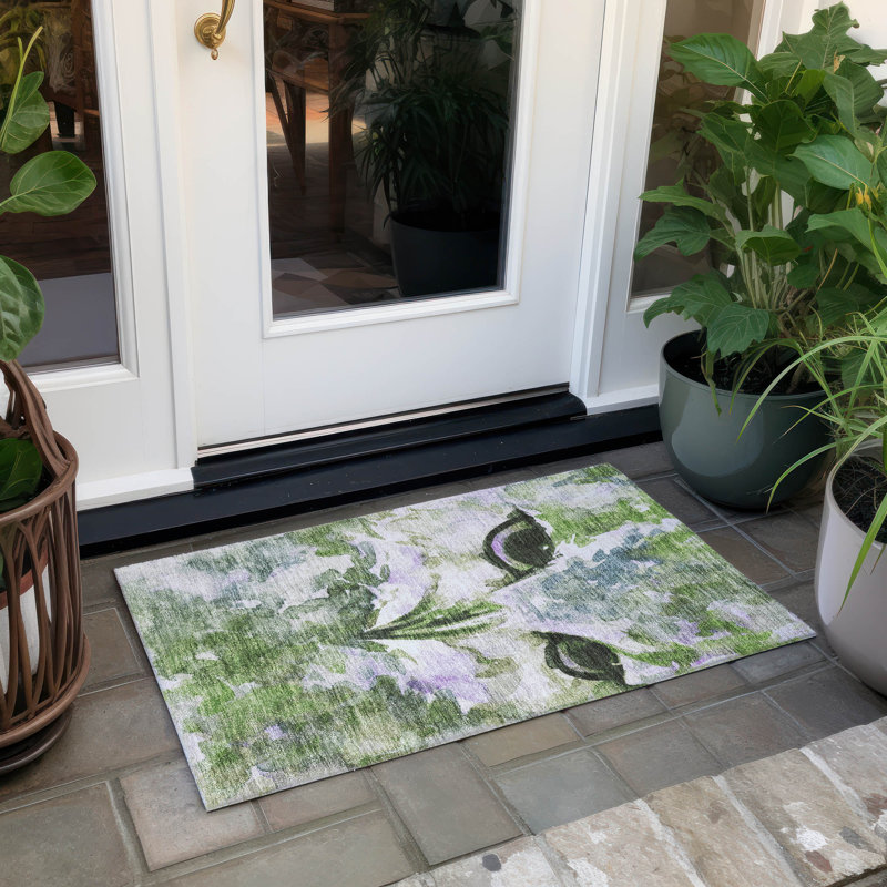 Machine Washable Indoor/Outdoor Howle ACN2274 Animal Rug, Rectangle 1'8" x 2'6"