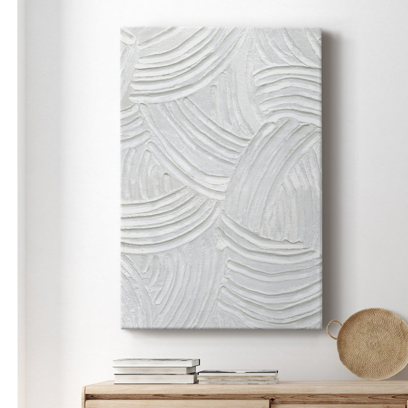 Zaanstad Sandstone Grooves I - Toile tendue avec châssis de qualité supérieure, H 12 po x l 8 po x P 1,5 po