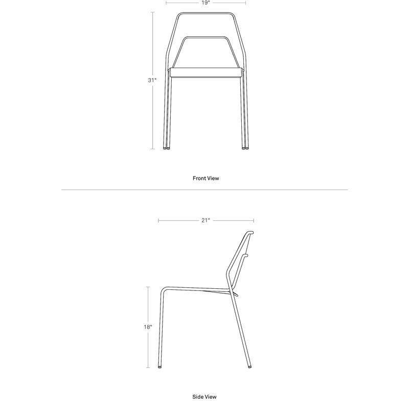 Hot Mesh Outdoor Stacking Dining Side Chair, Off White
