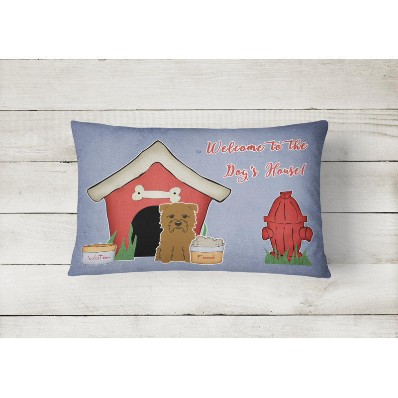 Coussin lombaire intérieur/extérieur rectangulaire maison pour chien sauvage, Brun clair