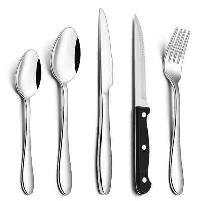 Brayden Studio Ashika 30 Piece Stainless Steel Cutlery Set , Service for 6