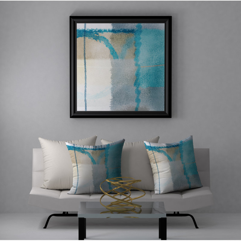 Abstract Reversible Throw Pillow, 18" x 18"