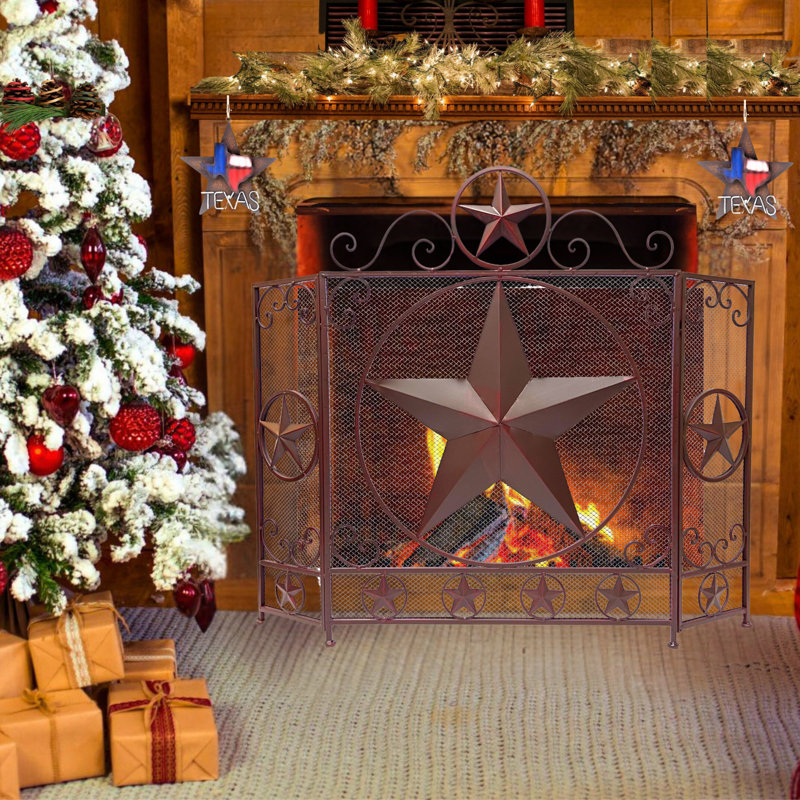 Metal Rustic Texas Star Ornament Lone Star 3D Map Christmas Tree or Wall Hanging Gift Idea