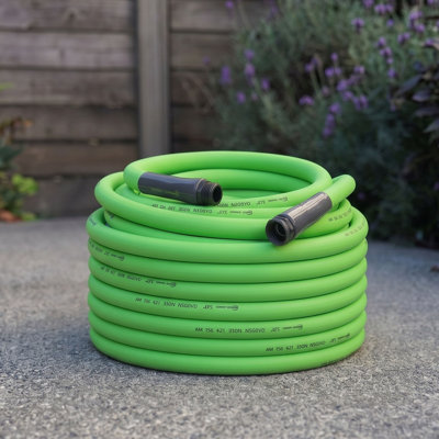 Simpli-Magic 100 ft x 5/8 in. Heavy-Duty Hybrid Garden Hose, Flexible Lightweight Water Hose with Comfort Grip Handle