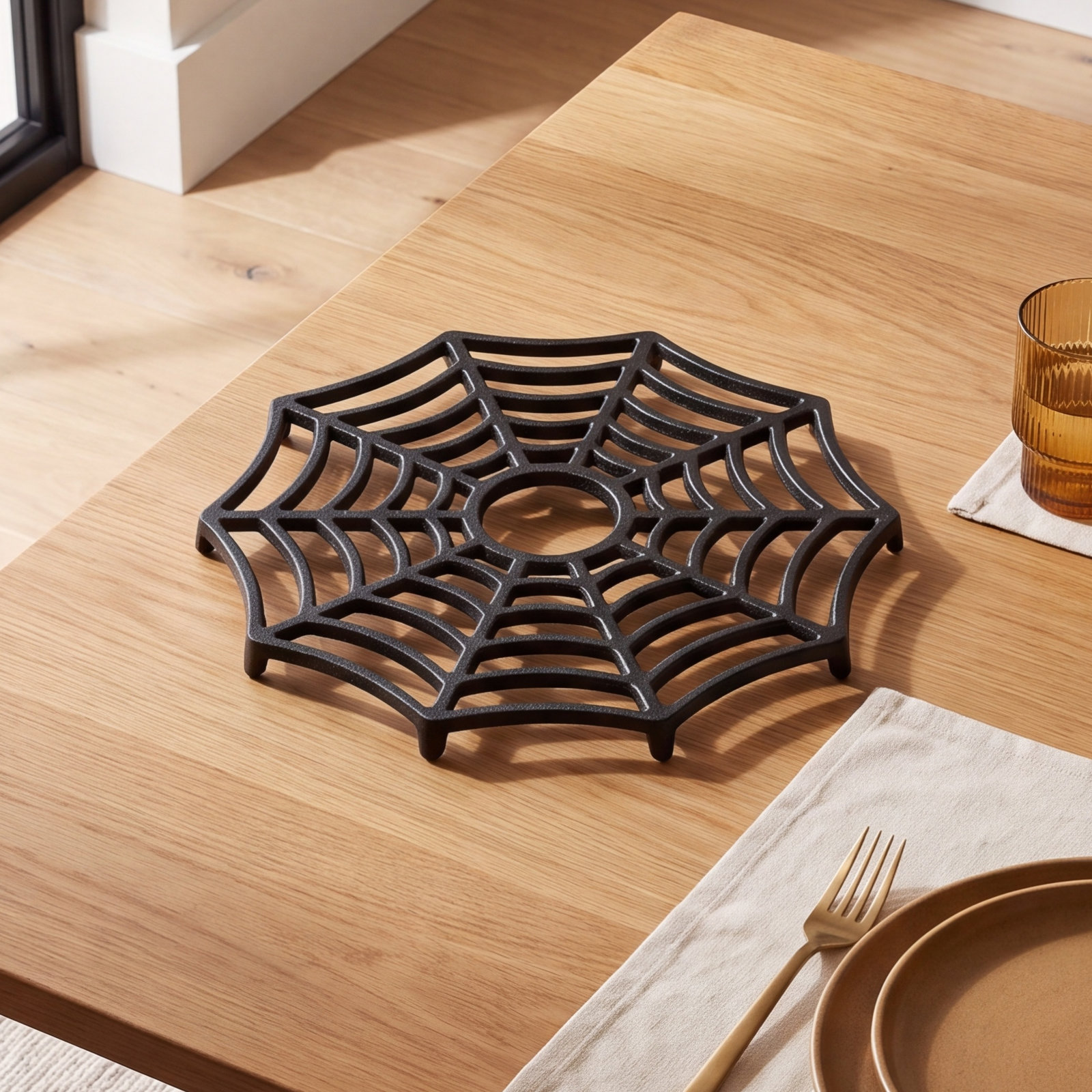 Spider Web Metal Trivet