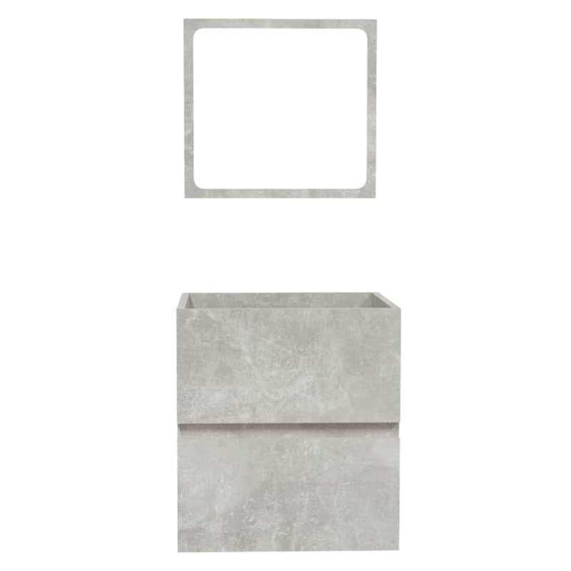 Jiovani 40cm Single Bathroom Vanity Base Only in Brown, Concrete Grey