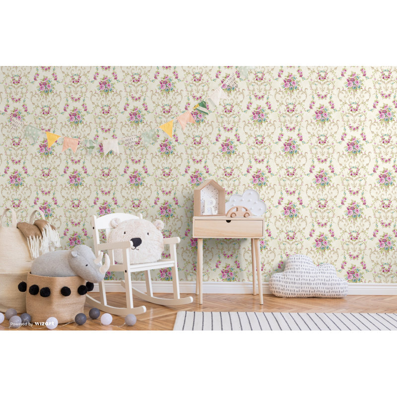 Akron 10m x 53cm Wallpaper Roll, Purple