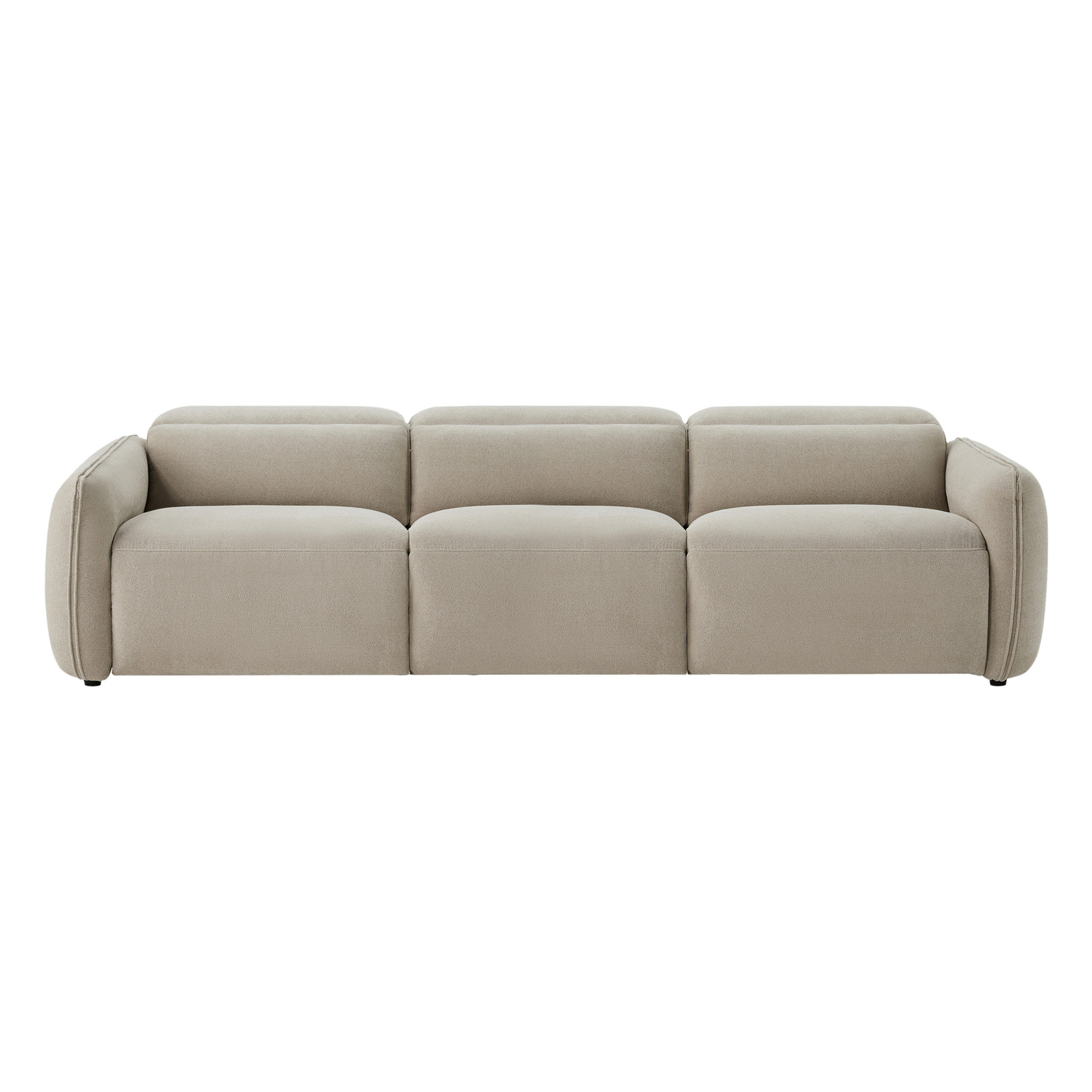 Bayne 3-Piece 123'' Upholstered Power Reclining Sofa, Elite Sand