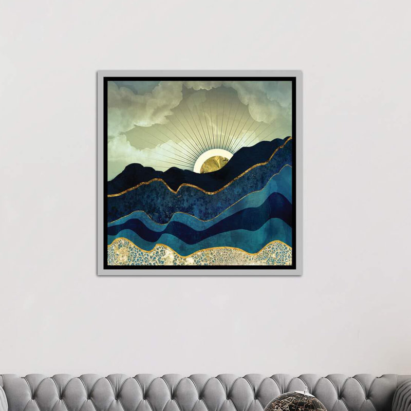 « poteau eclipse » par spacefrog designs-print, Toile avec cadre argenté, H 26 po x l 26 po x P 1,5 po, Pas de tapis