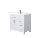 Beckett 36" Freestanding Single Bathroom Vanity with Quartz Top
