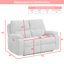 Tation Chenille Electric 2 Seater Reclining Sofa-124301322