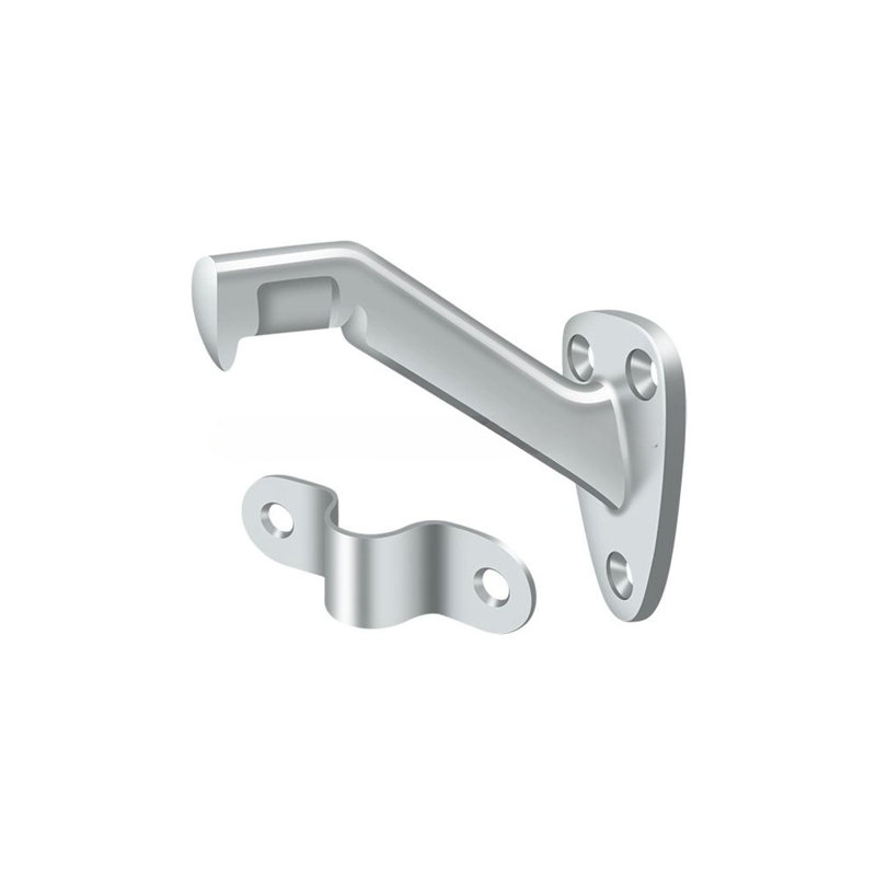 Supports de main courante 332E6A09A5534C80BD5A95A8CEAD5F2C, saillie 3-3 / 8 po en chrome poli, Chrome poli
