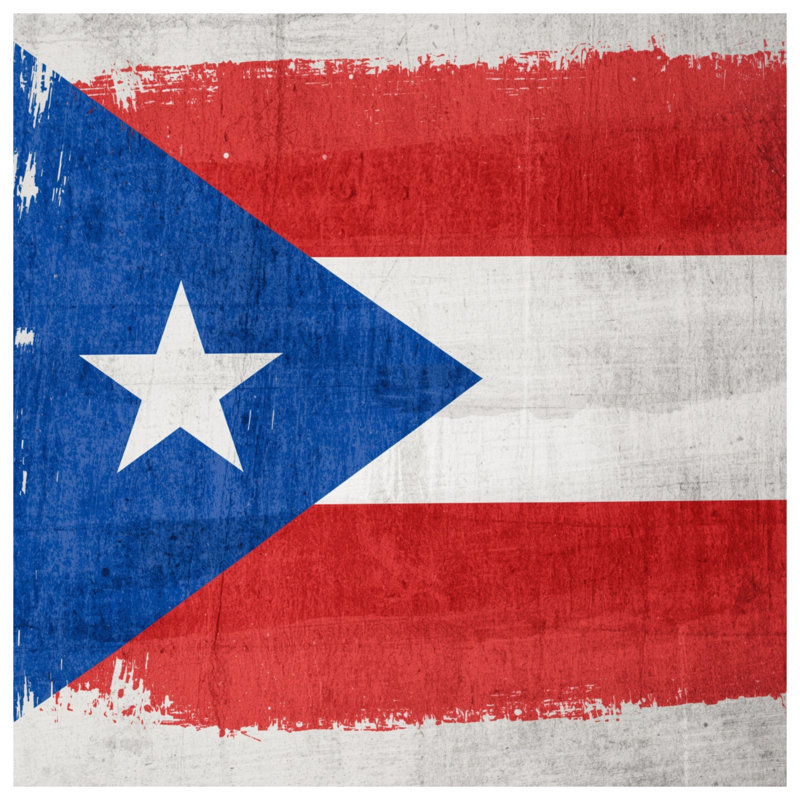 Couvre-lit matelassé drapeau de Porto Rico toutes tailles, Grand lit