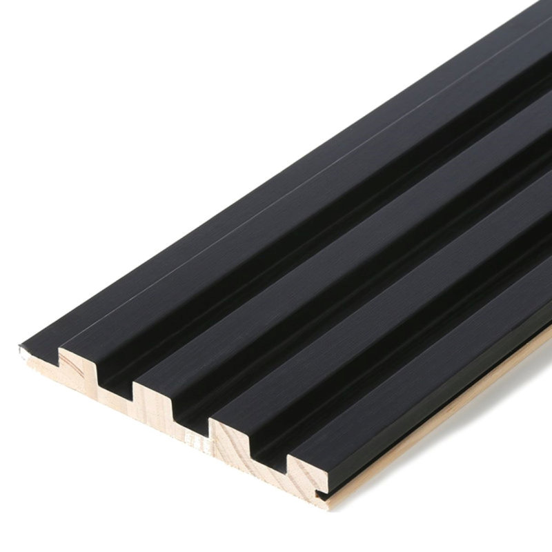106” L x 6” W Shiplap Wood Wall Paneling, 3D Wall Paneling for Interior Wall Décor, Black Texture