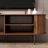 Walnut - Toned 55" Gaming Entertainment Center Tv Stand With Storage And Sliding Door, Contemporary Mid Century For Office Setup Console Compartment Suitable Home-1973299484