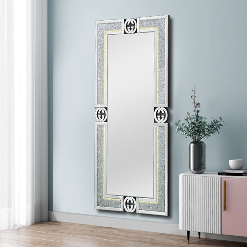Floor Mirror 72" Rectangular With 3 Colour LED changing light