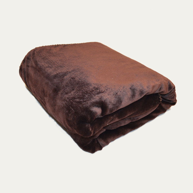 Hand Woven Throw Blanket, Dark Brown