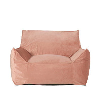 Fauteuil à billes en velours avec accoudoirs