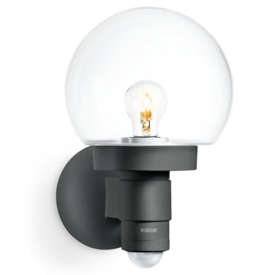 Classic Outdoor Globe Wall Light L 115 S Motion Sensor Soft Light Start Manual Override E27