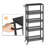 5-Tier Narrow Gap Cart - Black