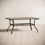 Ensemble de salle à manger rectangulaire pour 6 personnes 60 "avec coussins et parasol Leonard-594121995