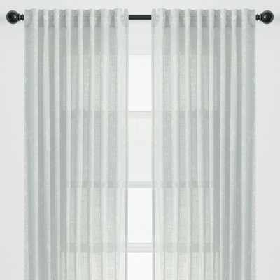 Red Barrel Studio® 2-Panel Print Soft Textured Light Filtering Curtain - 3-In-1 Back Tab, Rod Pocket, Ring Tab