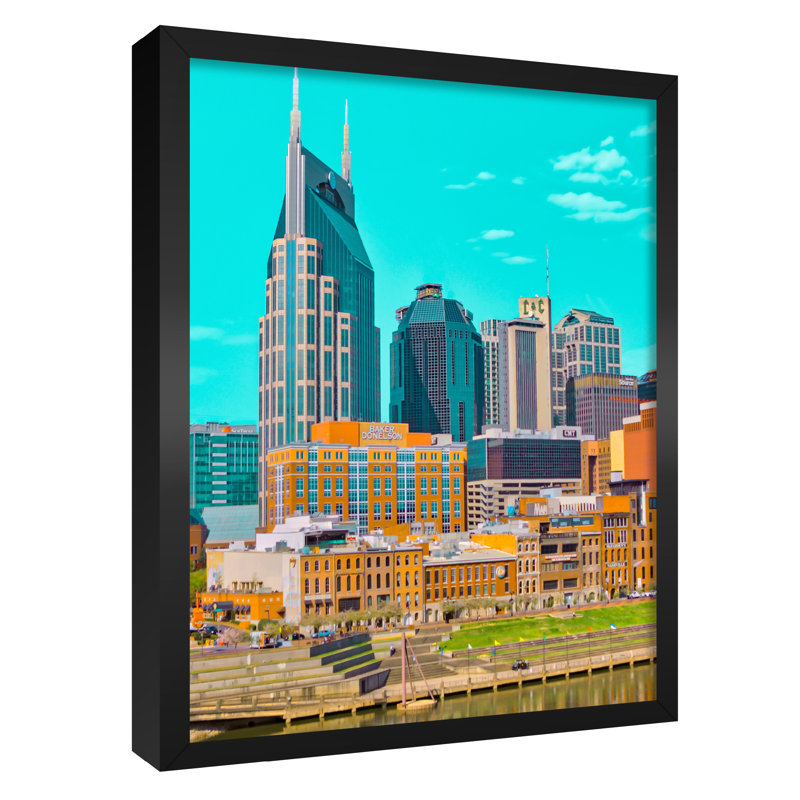 Downtown Nashville, Nashville, Tennessee - reproduction de photo sur toile, H 20 po x l 16 po x P 0,75 po