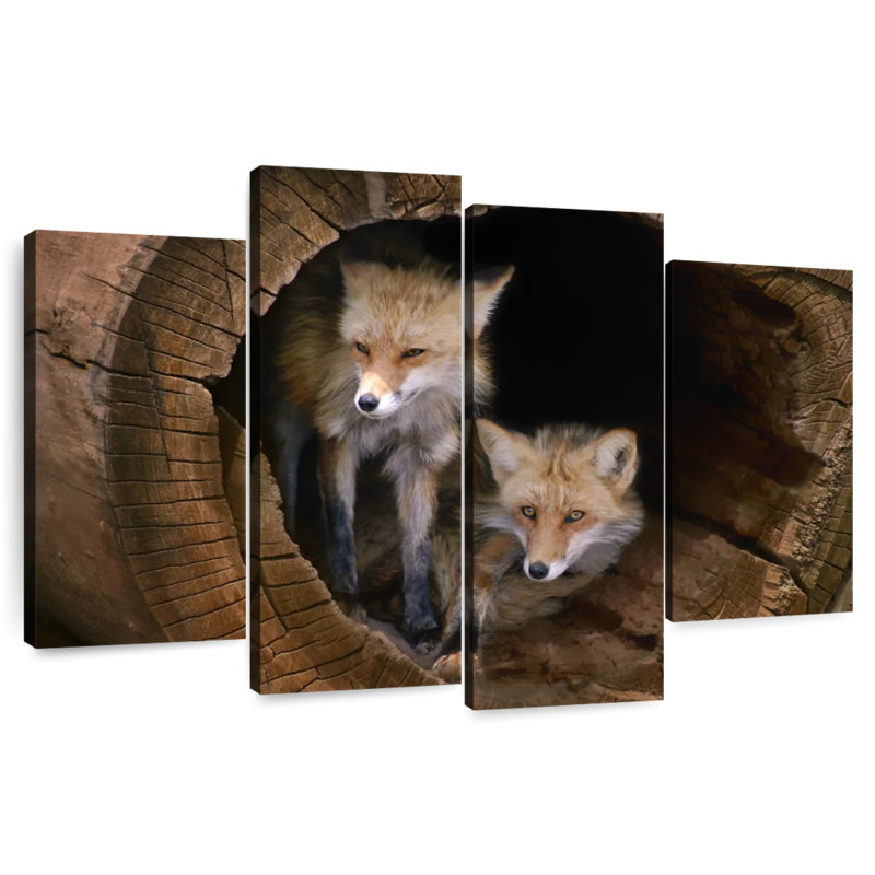 Brampt Kit Foxes, 32" H x 52" W