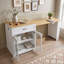 Table de cuisine extensible avec station de recharge intégrée, rangement pour bouteilles de vin et tiroirs-768661975