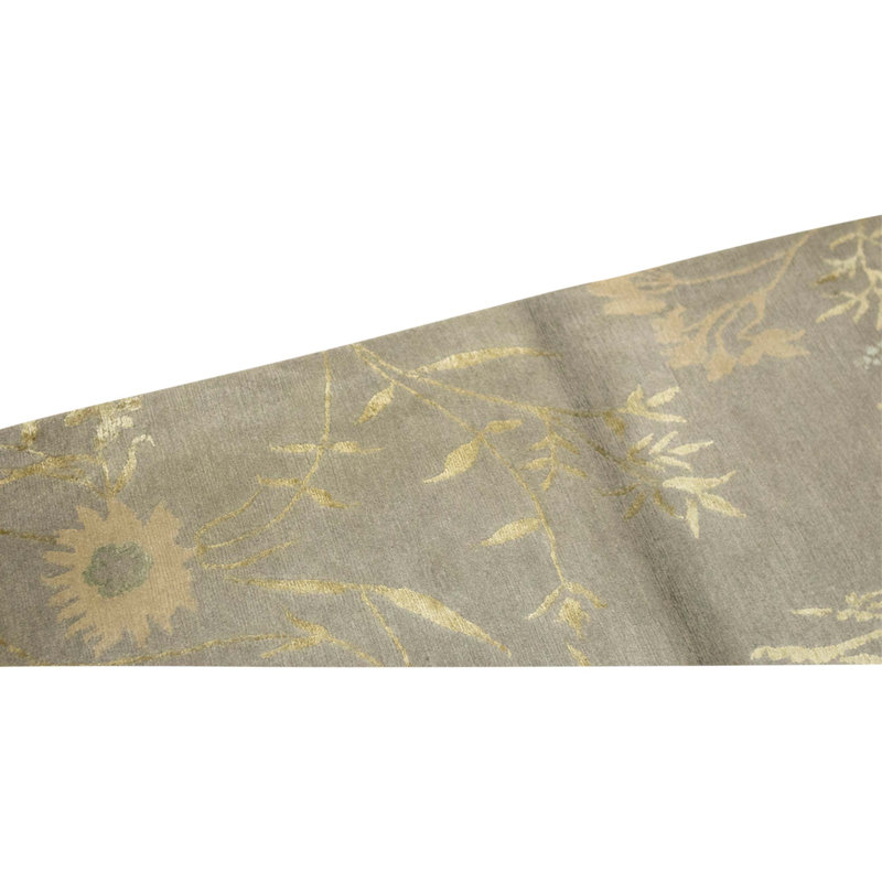 Tapis argent noué à la main de haute qualité