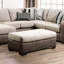 Revêtement contemporain brun et bicolore, pieds fuselés en plastique, assise en microfibre, matériaux de style haut de 17 pouces, l 38 po x H 17 po