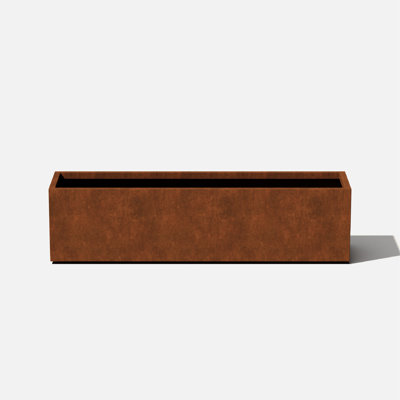 Corten Steel Series 9" H Rectangle Window Box Planter