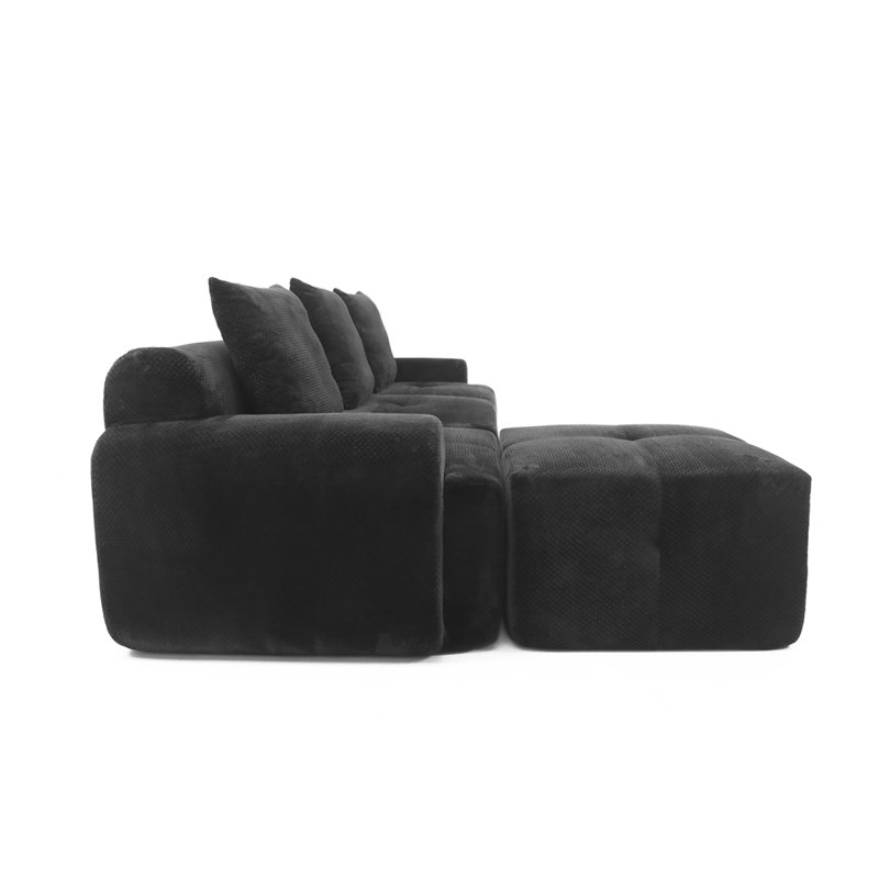 Canapé modulaire Cloud, Noir