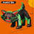 Halloween Inflatable 7ft Green Cat with Shakable Head Scary Halloween Blow up Cat with Built-in LEDs