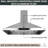 36" Stainless Steel Wall Mounted 450 CFM Convertible Range Hood With Aluminum Filter, 2W Double LED Bulbs And Touch Switch
