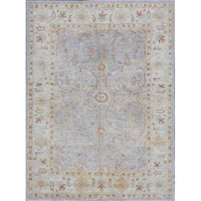 Hand-Knotted High-Quality Gray Area Rug