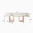 Modern White Faux Marble Dining Table with Double Pedestals Base Pre-Assembly-833936343