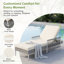 Chaise longue de patio ajustable, ensemble de piscine moderne en acier rotin Pe