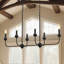 Lustre de salle à manger à 6 lumières de style bougie pour îlot de cuisine