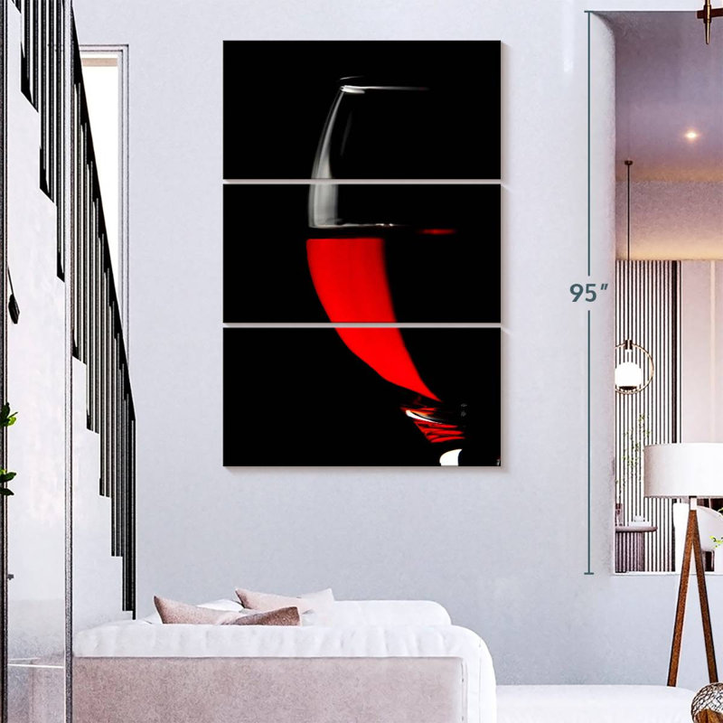 Yarlin Half Red Wine, 65" H x 42" W