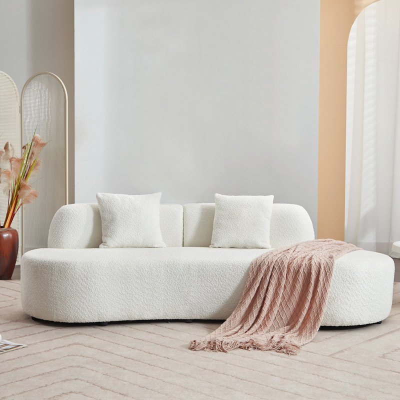 Wrought Studio Castillon 91" Modern Curved Sofa