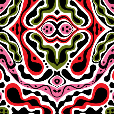 Asmahan Andi Bird Beat Goes On Red - impression sur toile tendue