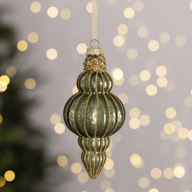 12 Piece Glass Bauble Collection, Green