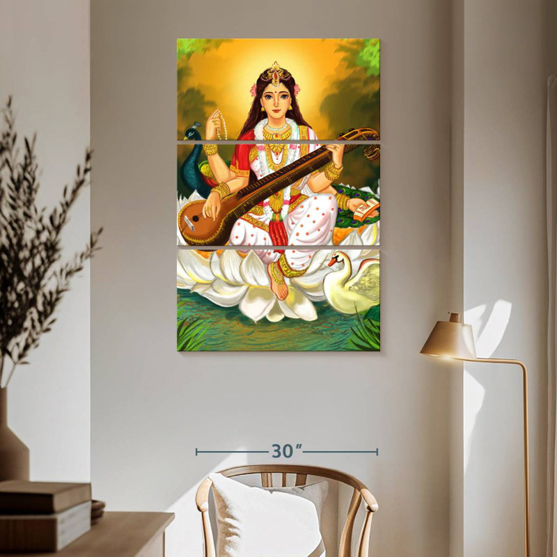 Adella Saraswati Playing Music, 65" H x 42" W