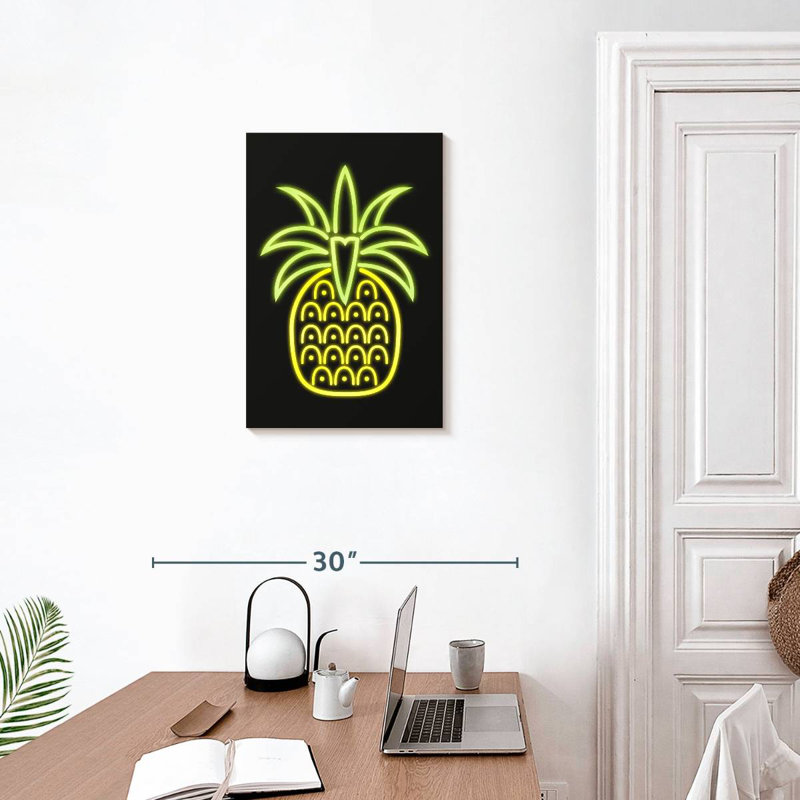 Yarlin Neon Pineapple, 24" H x 16" W