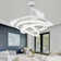 Brynnly 42" Retractable DC Motor Ceiling Fan with LED Lights, Remote 3-Color 6-Speed