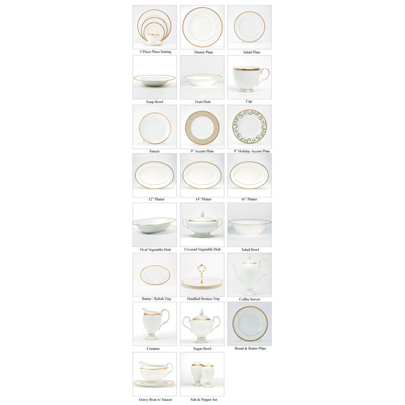 Collection de vaisselle Rochelle Gold